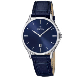 Montre Homme Festina Classics Bleue Nuit Cuir bleu - F16745/3