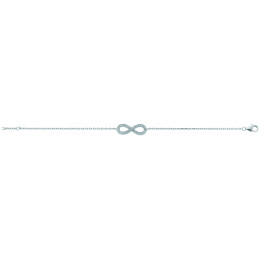 Bracelet  Infini Oxydeydes Ag 1003720 - Marque Collection Julien D'Orcel  Argent 925/1000 - Couleur Blanc Oxydeyde De Zirconium