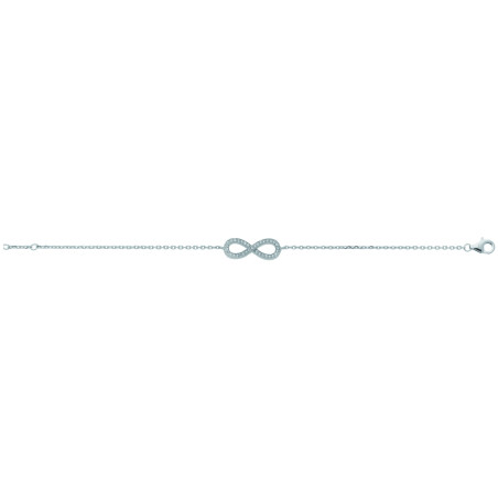 Bracelet  Infini Oxydeydes Ag 1003720 - Marque Collection Julien D'Orcel  Argent 925/1000 - Couleur Blanc Oxydeyde De Zirconium