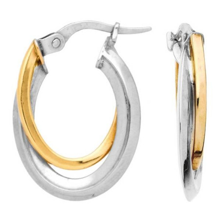 Boucles D'Oreilles  Creole Bicolore 1005108 - Marque Collection Julien D'Orcel  Or 375/1000 - Couleur Bicolore -