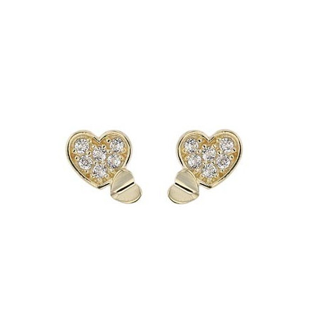 Boucles D'Oreilles  Curs Oxydeyde Or Jaune 9K 1011005 - Marque Collection Julien D'Orcel    Oxydeyde De Zirconium