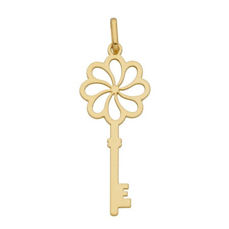 Pendentif Cle Or Jaune 9K