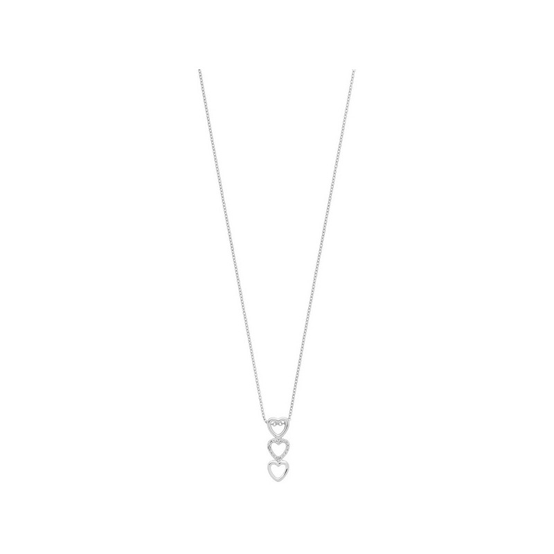 Collier Argent Rhodié  Diamants 0,02 Ct 1003370 - Marque Collection Julien D'Orcel  Argent 925/1000 - Couleur Blanc Diamant