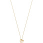 Collier Solitaire Oxydeyde   C½Ur   Or Bicolore 9K