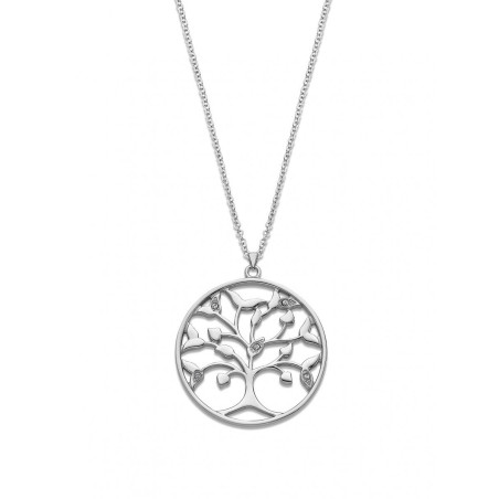 Lotus Style - Collier acier, pendentif arbre de vie ajouré - Réf LS2084-1/1