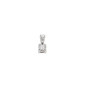 Pendentif Solitaire Diamant 0,06 Ct 4 Griffes Or Blanc 9K
