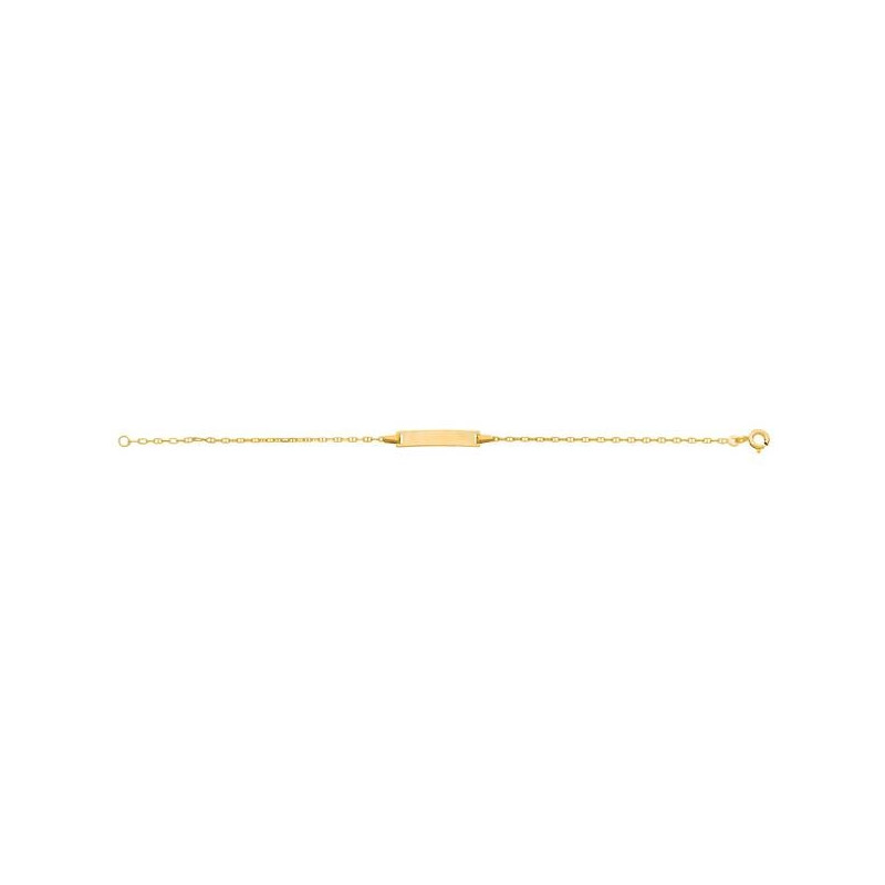 Bracelet  Identite Bebe Marine Plaque Rectangle 1004511 - Marque Collection Julien D'Orcel  Or 375/1000 - Couleur Jaune -