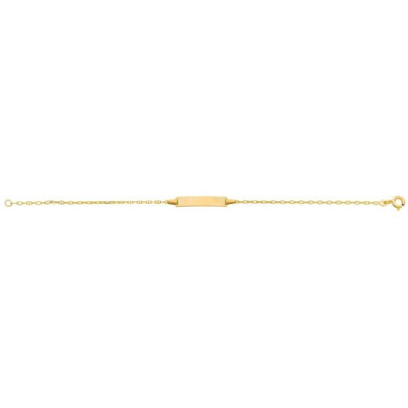 Bracelet  Identite Bebe Marine Plaque Rectangle 1004511 - Marque Collection Julien D'Orcel  Or 375/1000 - Couleur Jaune -