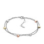 Fossil - Bracelet vintage motifs acier gris et coeurs - Réf JF02854998