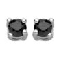 Boucles D'Oreilles , Oxydeyde Bleu, Argent Rhodié 925