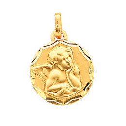 Pendentif Med Ange Rnde 1000747 - Marque Collection Julien D'Orcel  Or 750/1000 - Couleur Jaune -