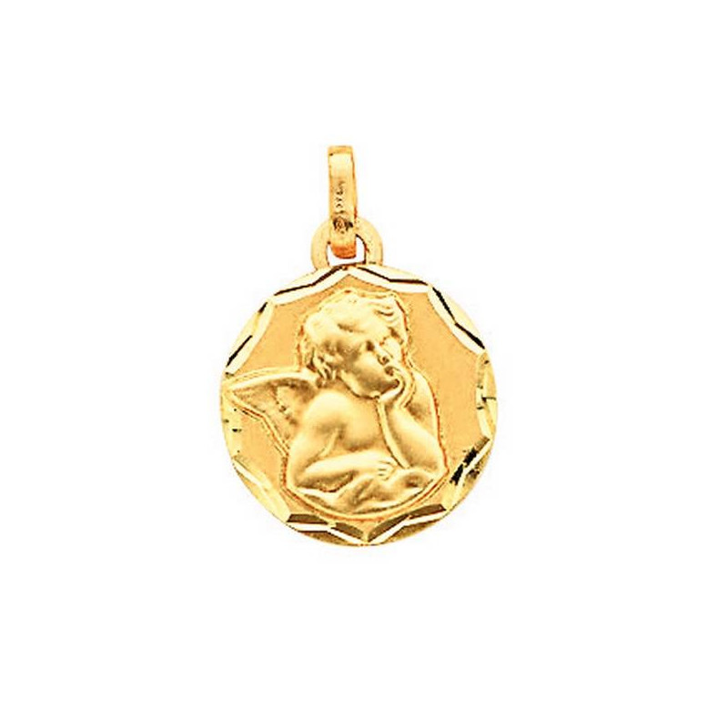 Pendentif Med Ange Rnde 1000747 - Marque Collection Julien D'Orcel  Or 750/1000 - Couleur Jaune -