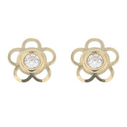 Boucles D'Oreilles  Boucles D'Oreilles   Fleurs Or - 1011834 1011834 - Marque Collection Julien D'Orcel    Oxydeyde De Zirconium