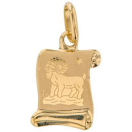 Pendentif Pendentif Parchemin Zodiaque Belier Or Jaune 1005406 - Marque Collection Julien D'Orcel  Or 375/1000