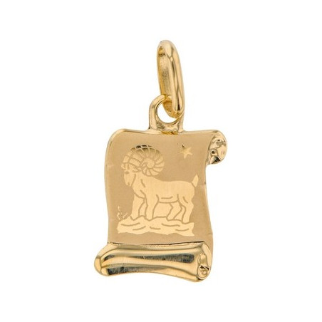 Pendentif Pendentif Parchemin Zodiaque Belier Or Jaune 1005406 - Marque Collection Julien D'Orcel  Or 375/1000
