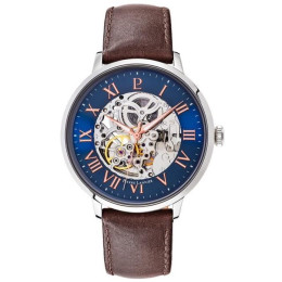Montre Homme PIERRE LANNIER Automatique Squelette Cuir Brun - 322B164
