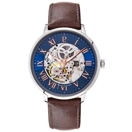 Montre Homme PIERRE LANNIER Automatique Squelette Cuir Brun - 322B164