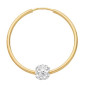 Boucles D'Oreilles  Creoles Fantaisie, Cristaux, Or Jaune 9K 1010410 - Marque Collection Julien D'Orcel    Cristaux Swarovski