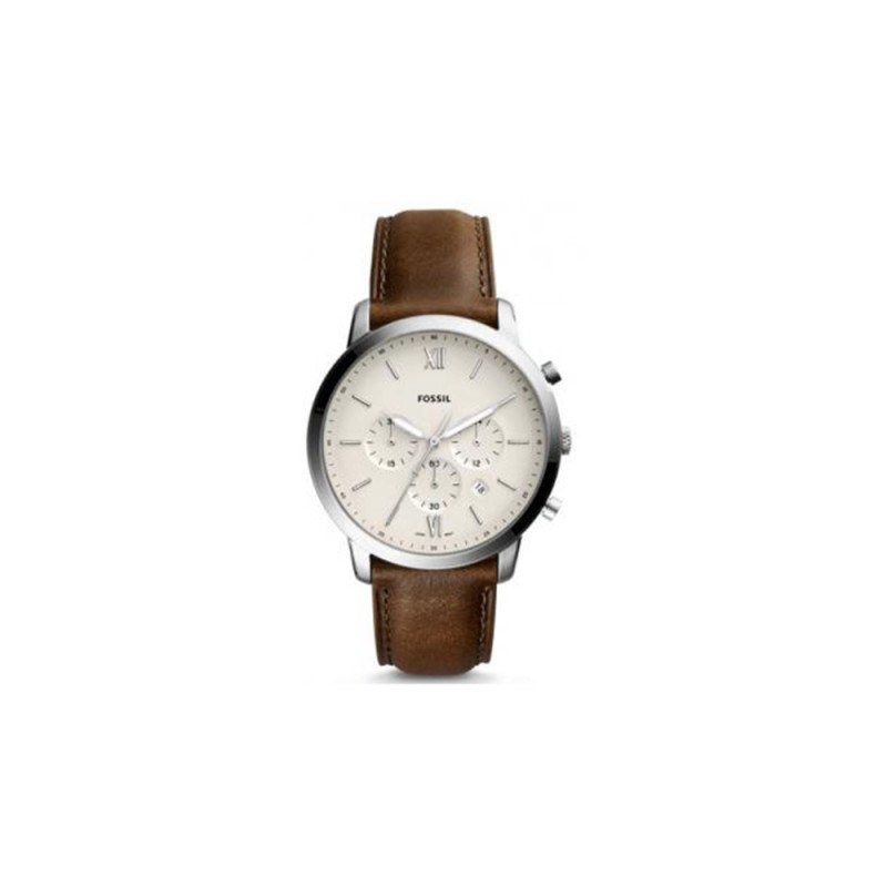 Montre Homme Fossil FS5380 - Collection  NEUTRA CHRONO style Mode avec cuir et acier - Mouvement Quartz - Chronographe