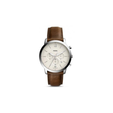 Montre Homme Fossil FS5380 - Collection  NEUTRA CHRONO style Mode avec cuir et acier - Mouvement Quartz - Chronographe