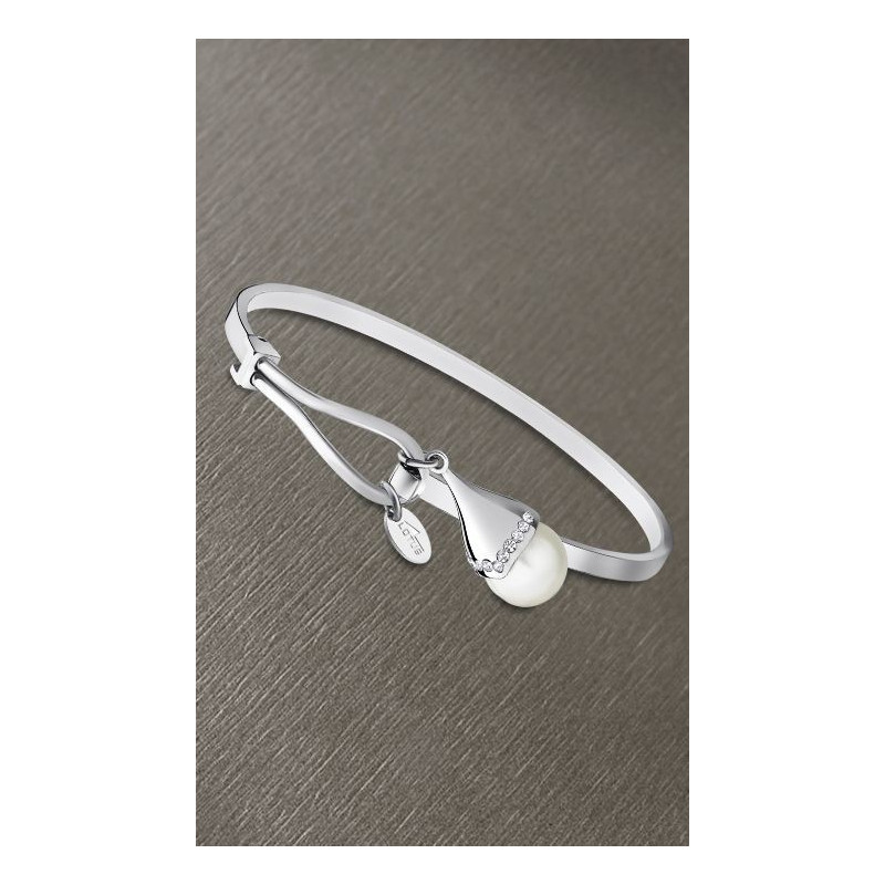 Lotus Style - Bracelet acier, double coeurs - Réf LS1912-2/1
