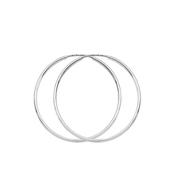 Boucles D'Oreilles  Créoles En Or Blanc 1005290 - Marque Collection Julien D'Orcel  Or 375/1000 - Couleur Blanc