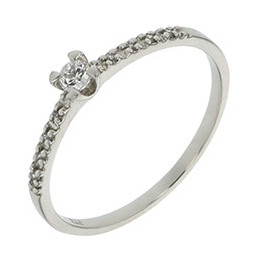 Bague Solitaire Ornée Diamant 1007825 - Marque Collection Julien D'Orcel  Or 750/1000 - Couleur Blanc Diamant