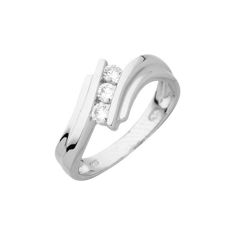 Bague "Tension" 1003469 - Marque Collection Julien D'Orcel  Argent 925/1000 - Couleur Blanc Oxydeyde De Zirconium
