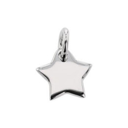 Pendentif Médaille Etoile , Argent Rhodié 925 1010545 - Marque Collection Julien D'Orcel   - Couleur Blanc