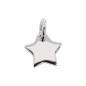 Pendentif Médaille Etoile , Argent Rhodié 925 1010545 - Marque Collection Julien D'Orcel   - Couleur Blanc