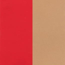 Les Georgettes - Cuir Manchette 25 mm Rouge S/Beige - Ref 703109999CW000