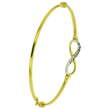 Bracelet  Jonc Or Jaune Et Blanc 1008229 - Marque Collection Julien D'Orcel  Or 375/1000 - Couleur Bicolore -