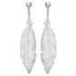 Boucles D'Oreilles  Boucles D'Oreilles   Plumes, Argent Rhodié 925 1010390 - Marque Collection Julien D'Orcel   - Couleur Blanc