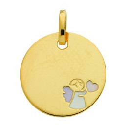 Pendentif Pendentif Bebe Or Jaune Ange Email 1006882 - Marque Collection Julien D'Orcel  Or 375/1000 - Couleur Jaune -