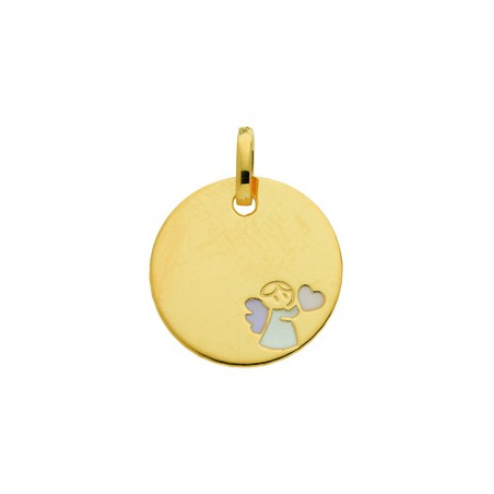 Pendentif Pendentif Bebe Or Jaune Ange Email 1006882 - Marque Collection Julien D'Orcel  Or 375/1000 - Couleur Jaune -