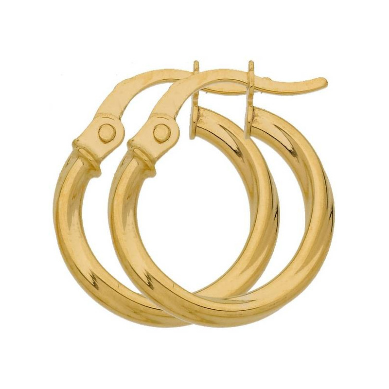 Boucles D'Oreilles  Créoles Fil Torsadé 1,5 Ø 10 Mm 1005154 - Marque Collection Julien D'Orcel  Or 375/1000 - Couleur Jaune -