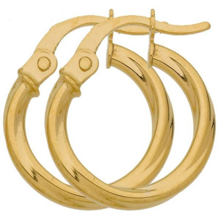 Boucles D'Oreilles  Créoles Fil Torsadé 1,5 Ø 10 Mm 1005154 - Marque Collection Julien D'Orcel  Or 375/1000 - Couleur Jaune -
