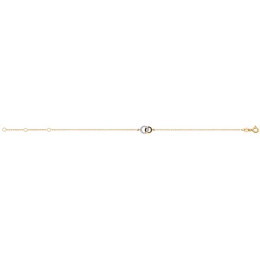 Bracelet  Oxydeyde Fantaisie   Anneau Entrelacet   Or Bicolore 9K