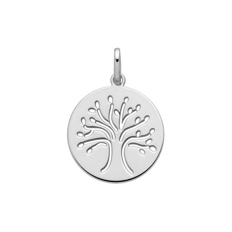 Pendentif Arbre De Vie Or Blanc 9K