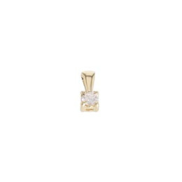 Pendentif Solitaire Diamant 0,08 Ct Or Jaune 9K