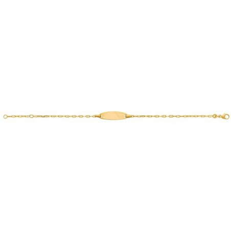 Bracelet  Identite Bebe Marine Plaque Ovale 1004509 - Marque Collection Julien D'Orcel  Or 375/1000 - Couleur Jaune -