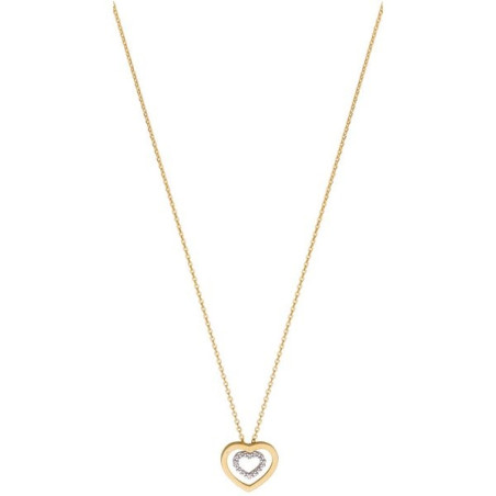 Collier Coeur Or Bicolore Diamant 0,012 Ct 1007848 - Marque Collection Julien D'Orcel  Or 750/1000 - Couleur Bicolore - Diamant