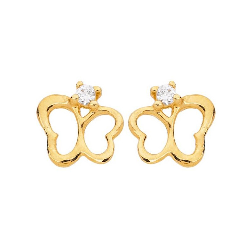 Boucles D'Oreilles   Puces Papillon Oxydeydes