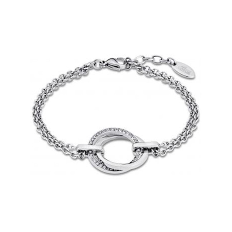 Lotus Style - Bracelet acier, motifs cercles - Réf LS1780-2/1