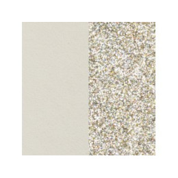 Les Georgettes - Cuir Manchette 25 mm Creme/Paill Doree - Ref 702755199C4000