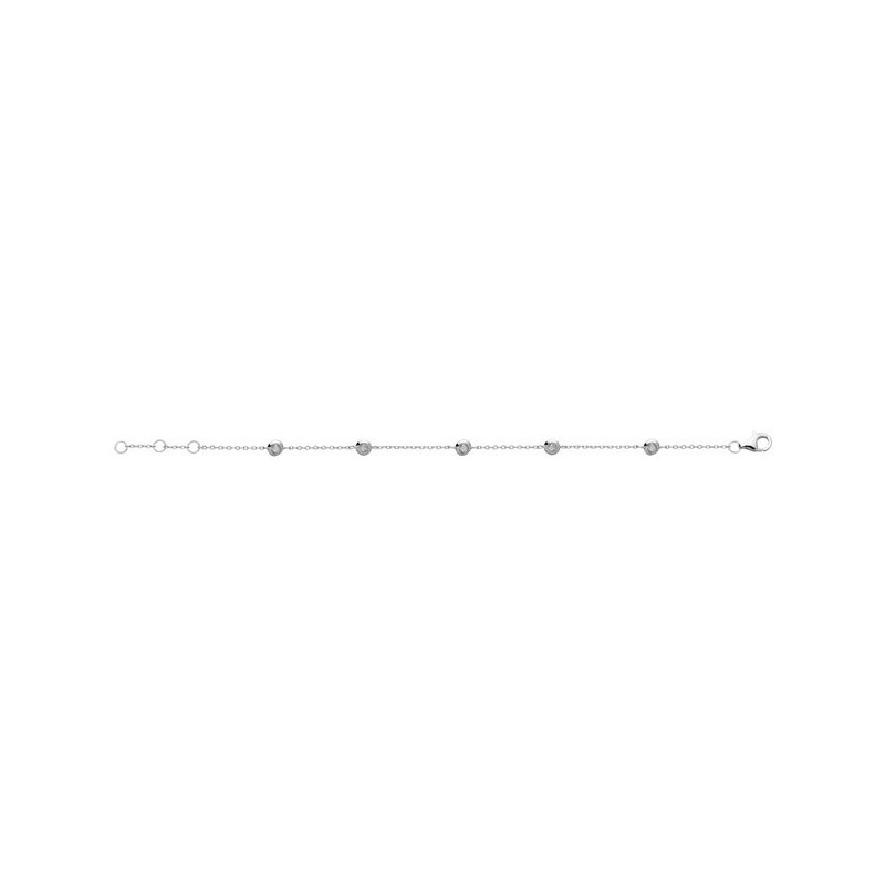 Bracelet  MultiOxydeydes Argent Rhodié