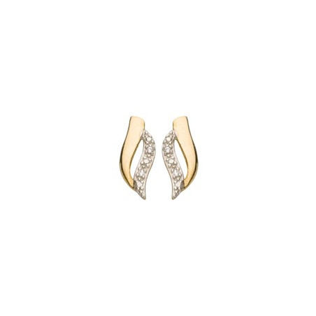 Boucles D'Oreilles  Fantaisie, Diamant 0,01 Ct, Or Jaune 9K 1010358 - Marque Collection Julien D'Orcel