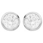 BIJOU COLLECTION - Boucles doreilles en argent massif rhodié avec oxydes Ref 1003923