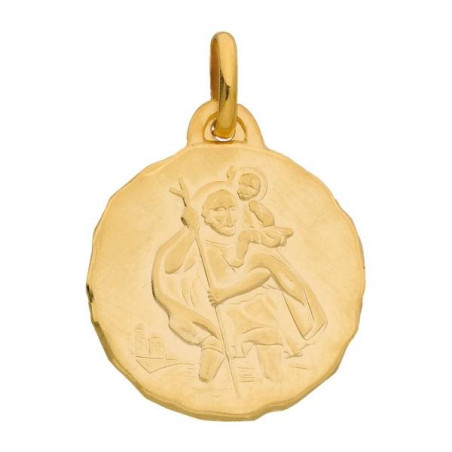 Pendentif Médaille St Christophe Cisele 1005401 - Marque Collection Julien D'Orcel  Or 375/1000 - Couleur Jaune -