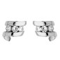 BIJOU COLLECTION - Boucles doreilles en argent massif rhodié avec oxydes Ref 1003952